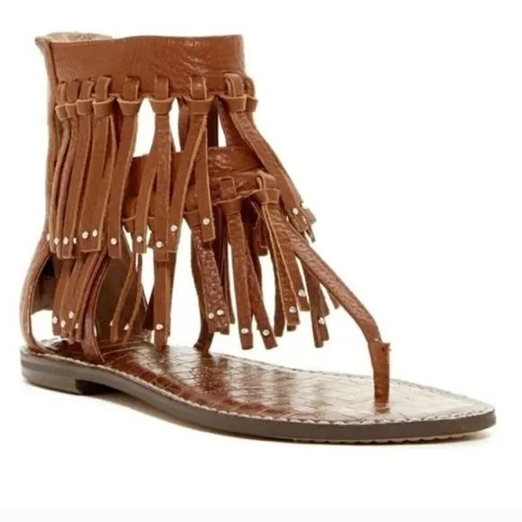 Sam Edelman Griffen Sandals women's size 6 black leather Bohemian Gladiator - Picture 1 of 9